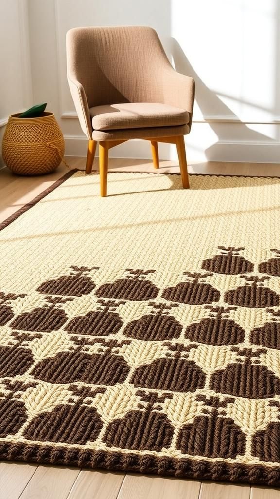 Basketweave Illusion Rug With Woven Look