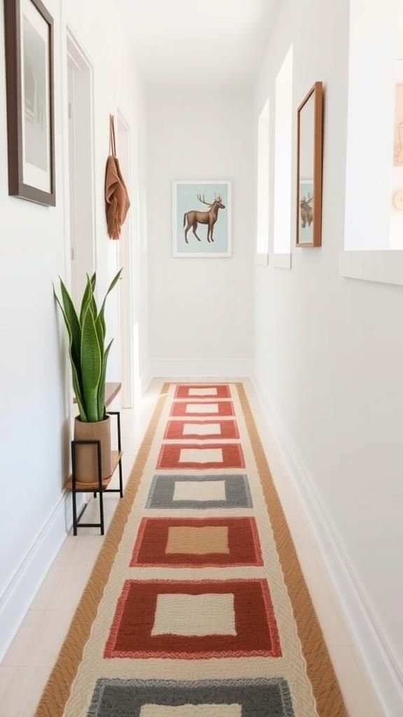 Modern Color-Block Hallway Runner