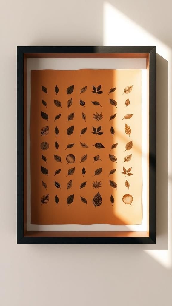Mini Leaf Print Series In A Shadow Box