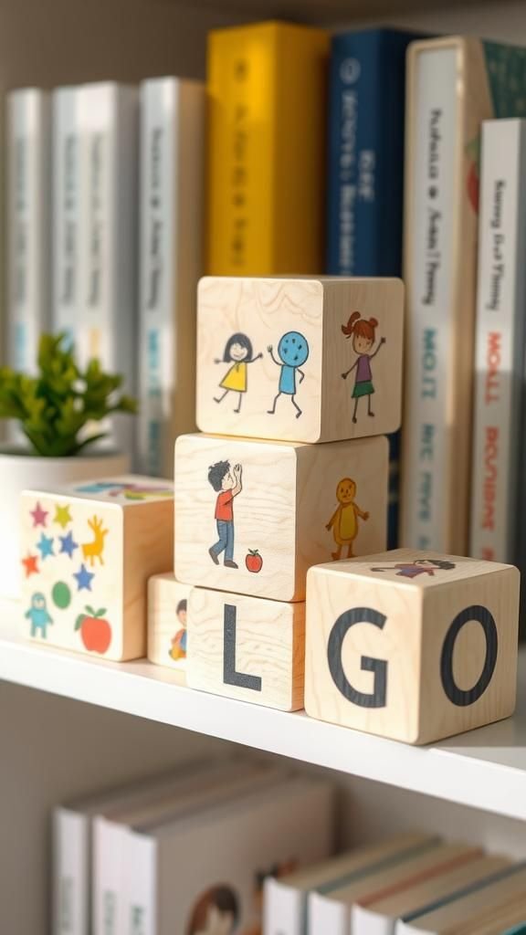 Kids’ Art Gallery Wood Blocks Display