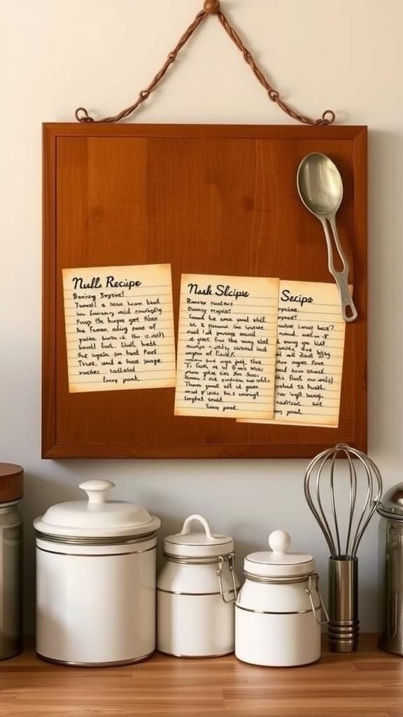 Recipe Card Kitchen Wall Art Board
