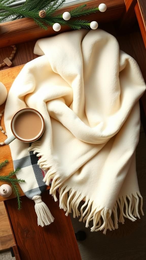 Classic Double-Layer Fringe Tie For Cozy Evenings