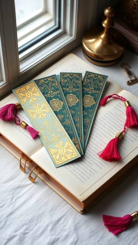 Foiled Tassel Bookmarks With Luxe Texture