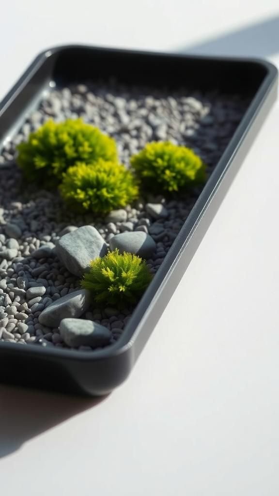 Pebble And Moss Zen Tray Centerpiece