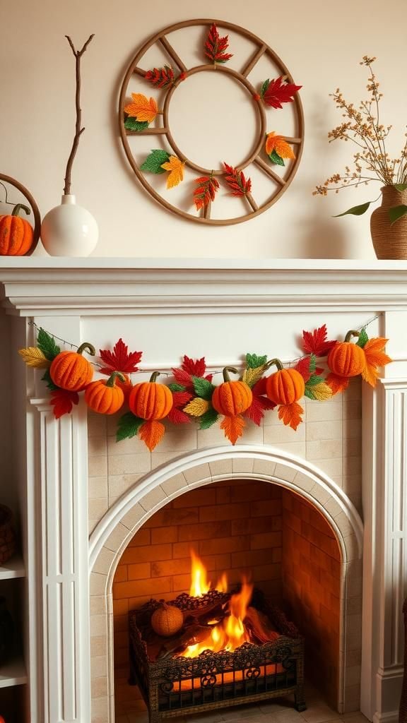 Cheerful Seasonal Garland For Mantels And Shelves