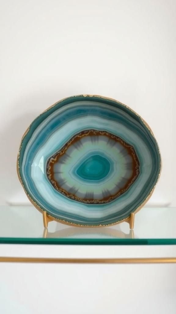 Agate Slice Inspired Dish With Veined Layers
