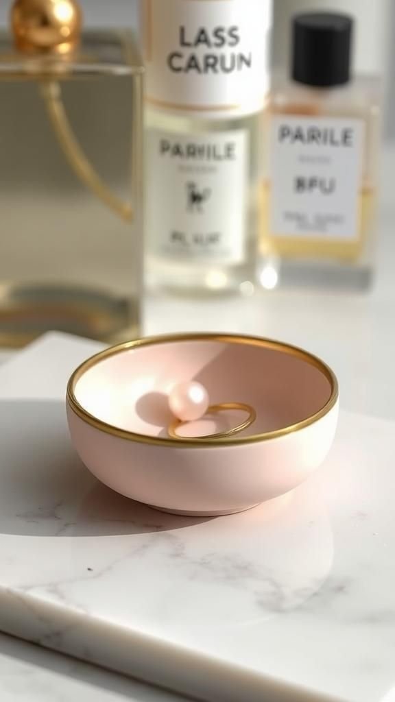 Gold-Leaf Rim Dish With Subtle Luxe Glow