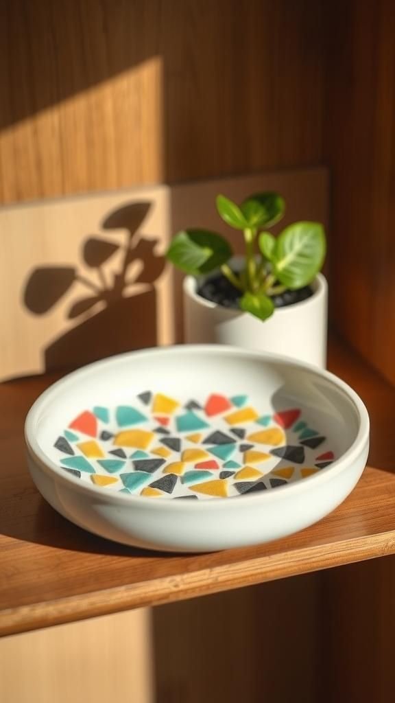 Terrazzo Chip Speckled Trinket Dish Aesthetic