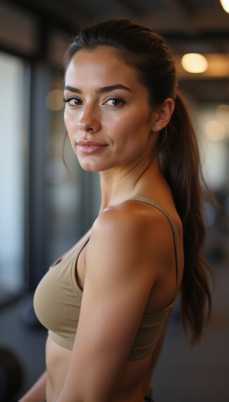 Slicked Back Low Pony With Gel Hold