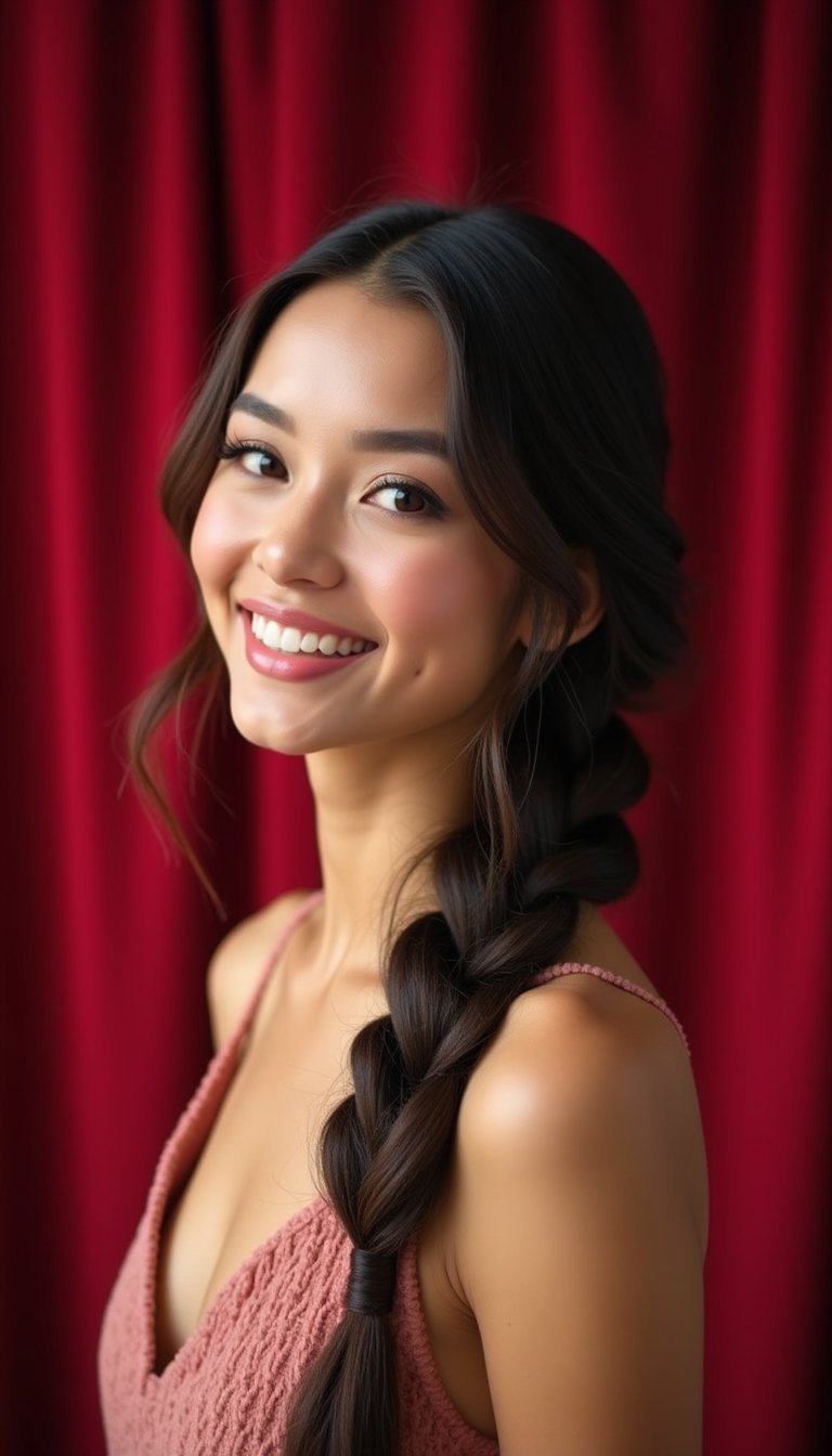 Glam Red Carpet Pull-Through Braid With Shine