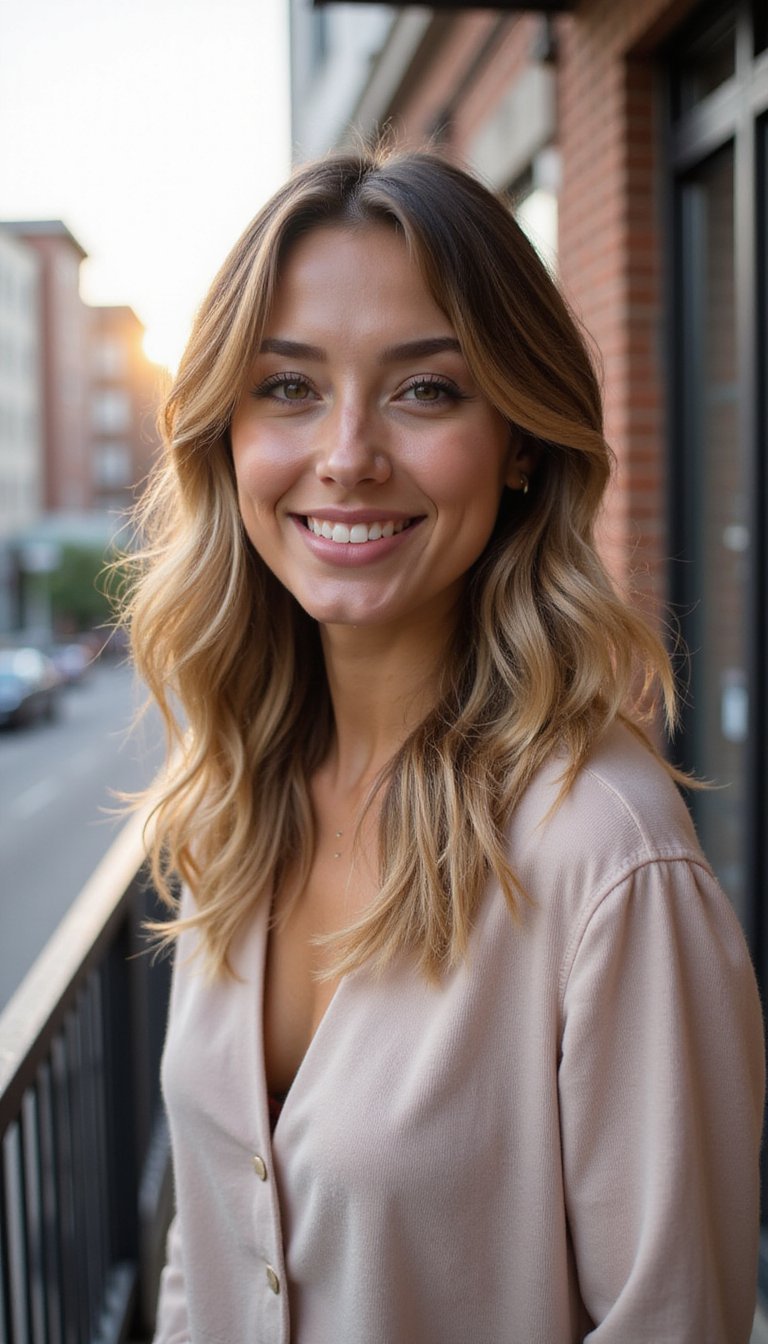 Textured Clipped-Back Lob With Beachy Movement
