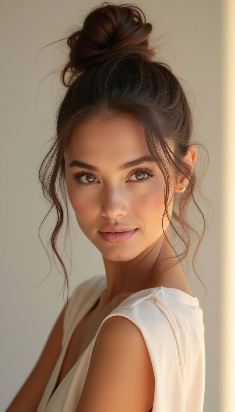 Sleek High Half-Up Bun For Polished Vibes