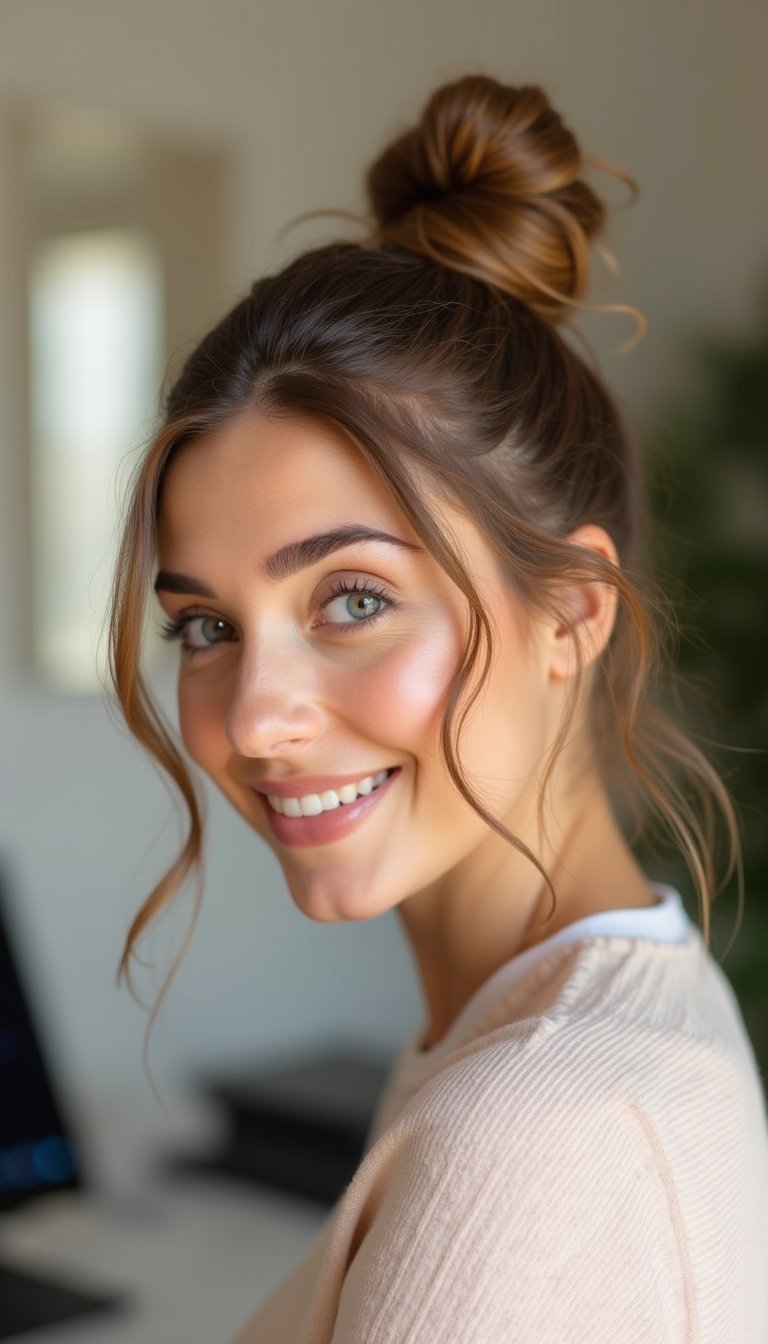 Quick Elastic Wrapped Bun For Busy Mornings