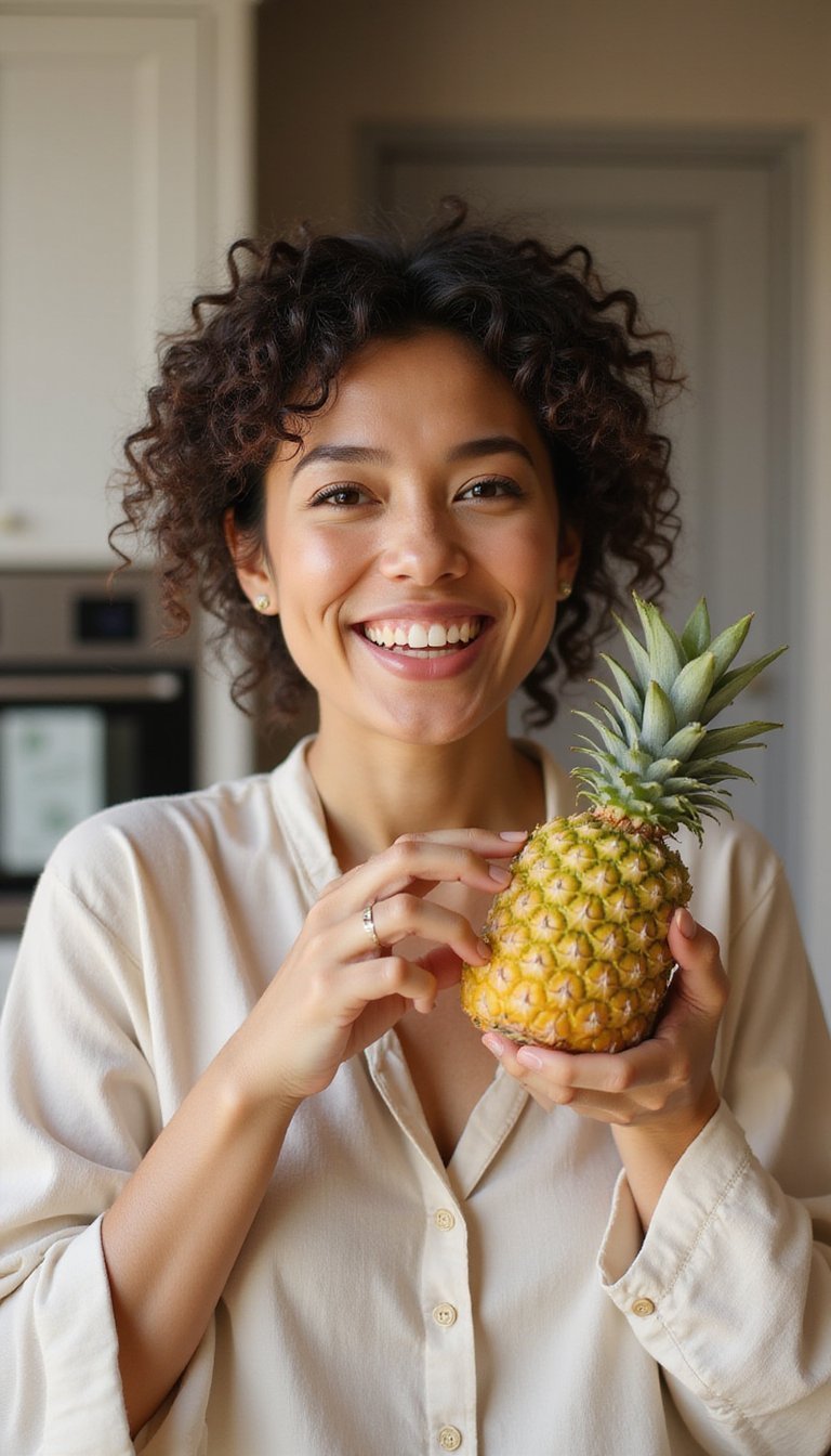 Pineapple Into Low Bun For Curly Hair Care