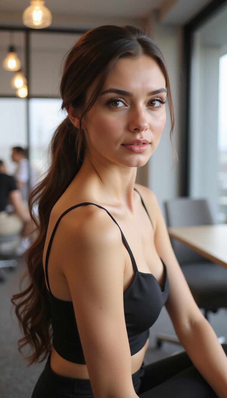 Simple Slick Back Pony Tucked For Minimal Work