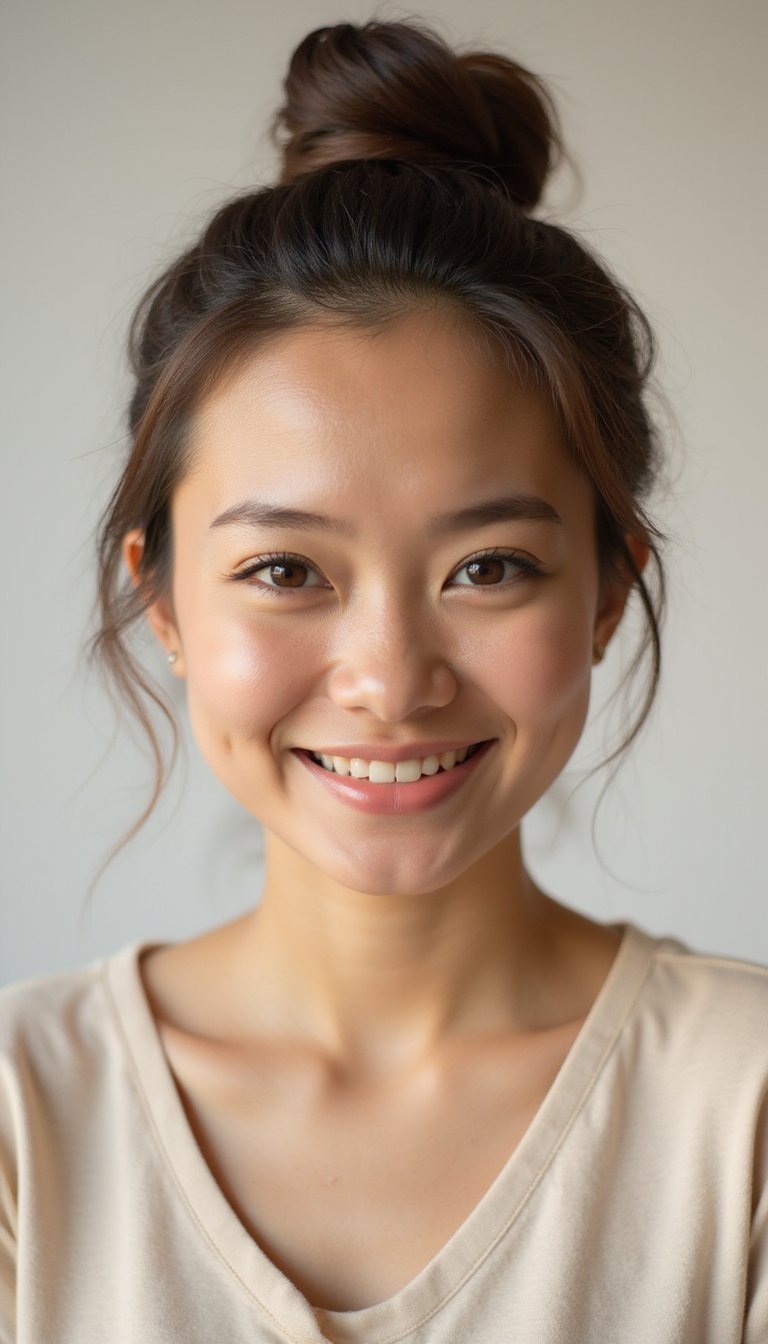 Sleek Low Wrapped Protective Bun For Work