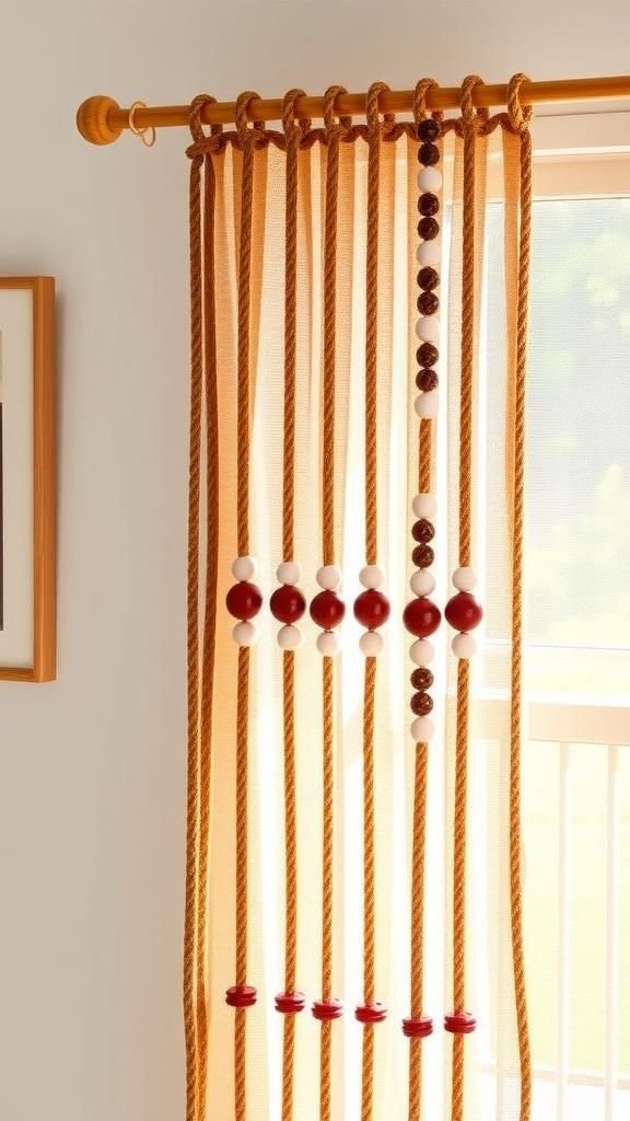 Beaded Rope Mini Curtain For Gallery Walls
