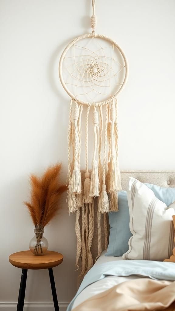 Dreamcatcher-Style Rope Web With Soft Tassels