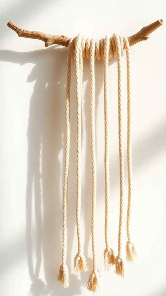 Driftwood And Rope Coastal Wall Banner