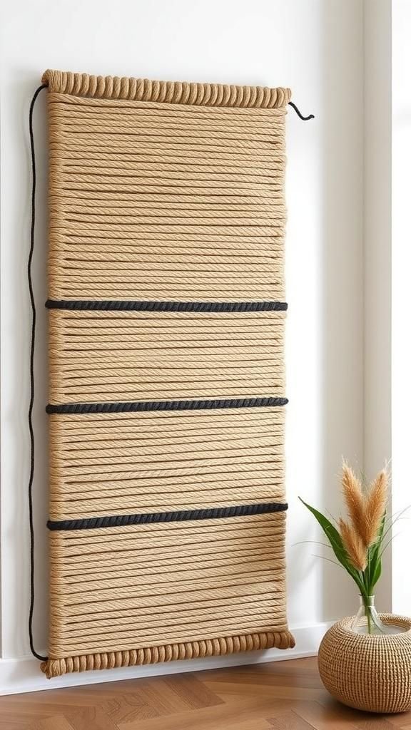 Jute And Cotton Rope Layered Texture Panel
