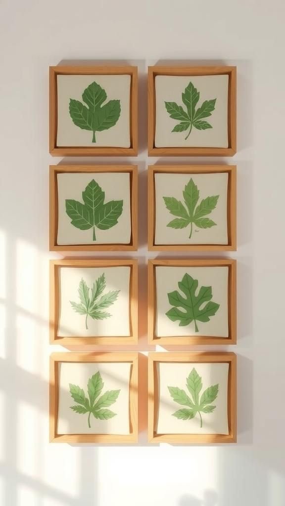 Botanical Leaf-Pressed Tiles For Wall Grids