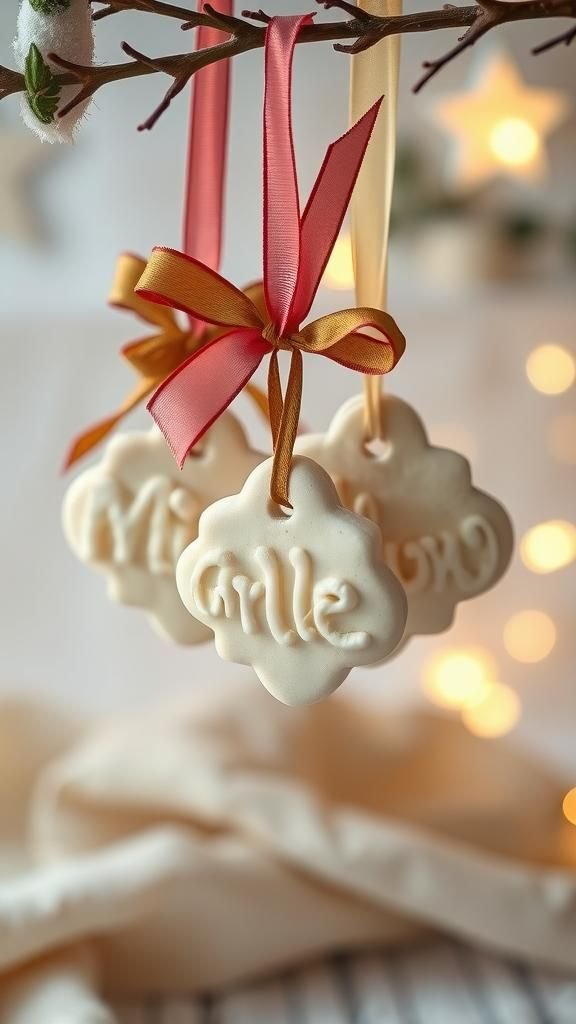 Personalized Name Ornaments With Minimal Line Art