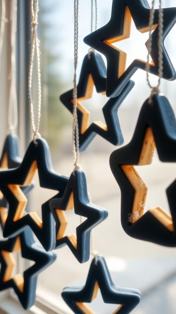 Starry Night Window Hangers With Translucent Inlays