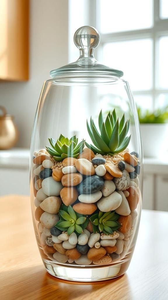 Sea Glass Terrarium Mulch For Succulent Display