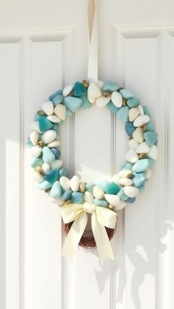 Sea Glass Wreath For Year-Round Entry Charm