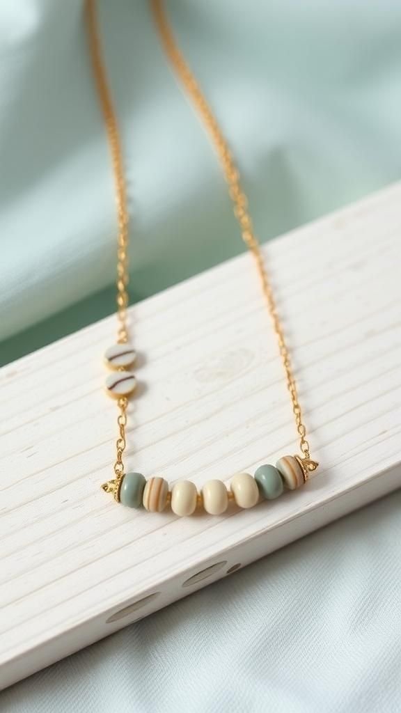 Minimalist Puka Shell Layered Necklace Set