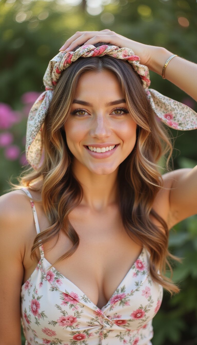 Grecian Halo Braid With Silk Scarf Ribbon Accent