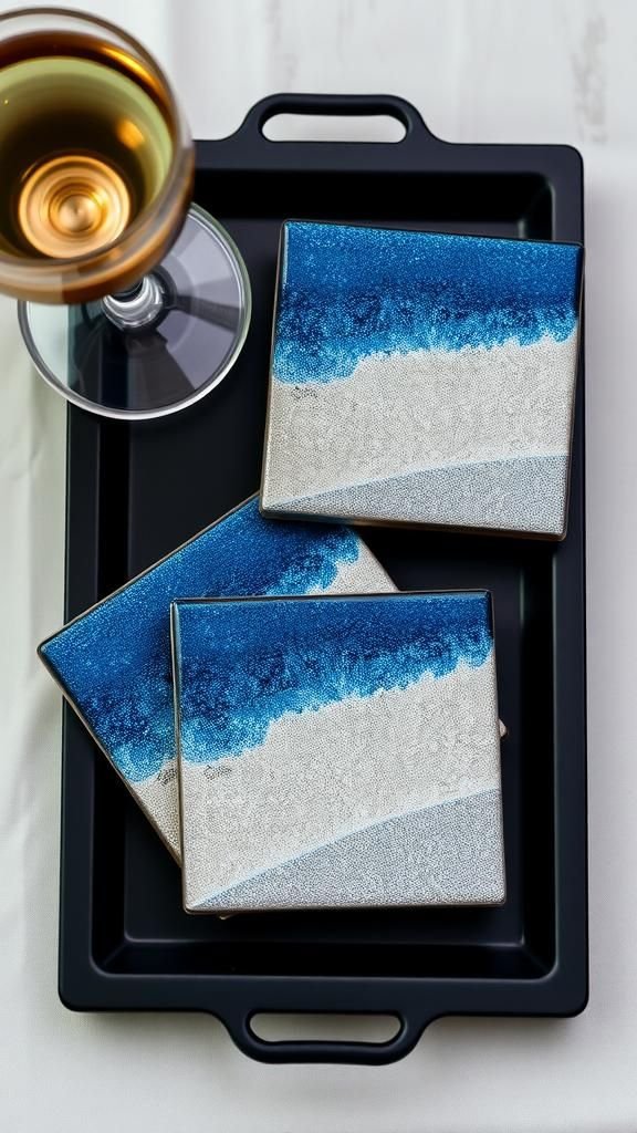 Glitter Gradient Ombre Night-Sky Tile Set