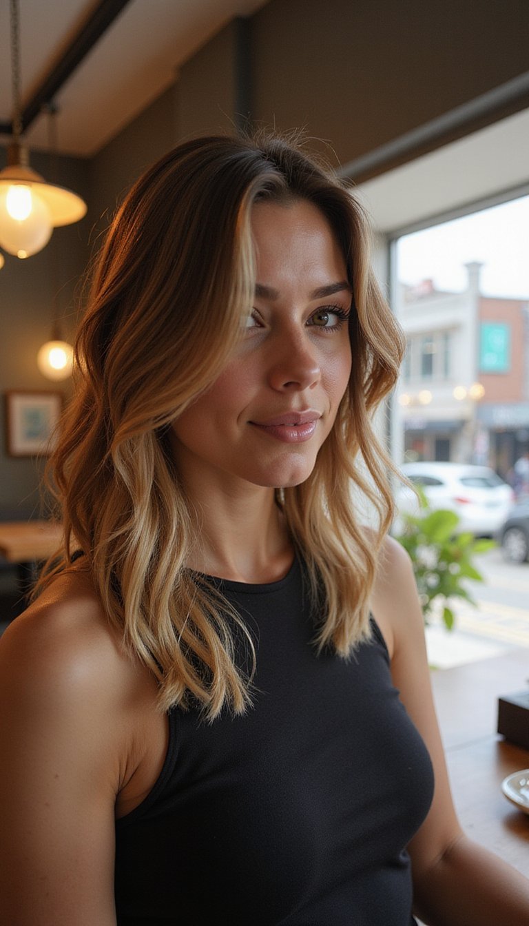 Layered Lob Pinned Back With Subtle Claw Clip