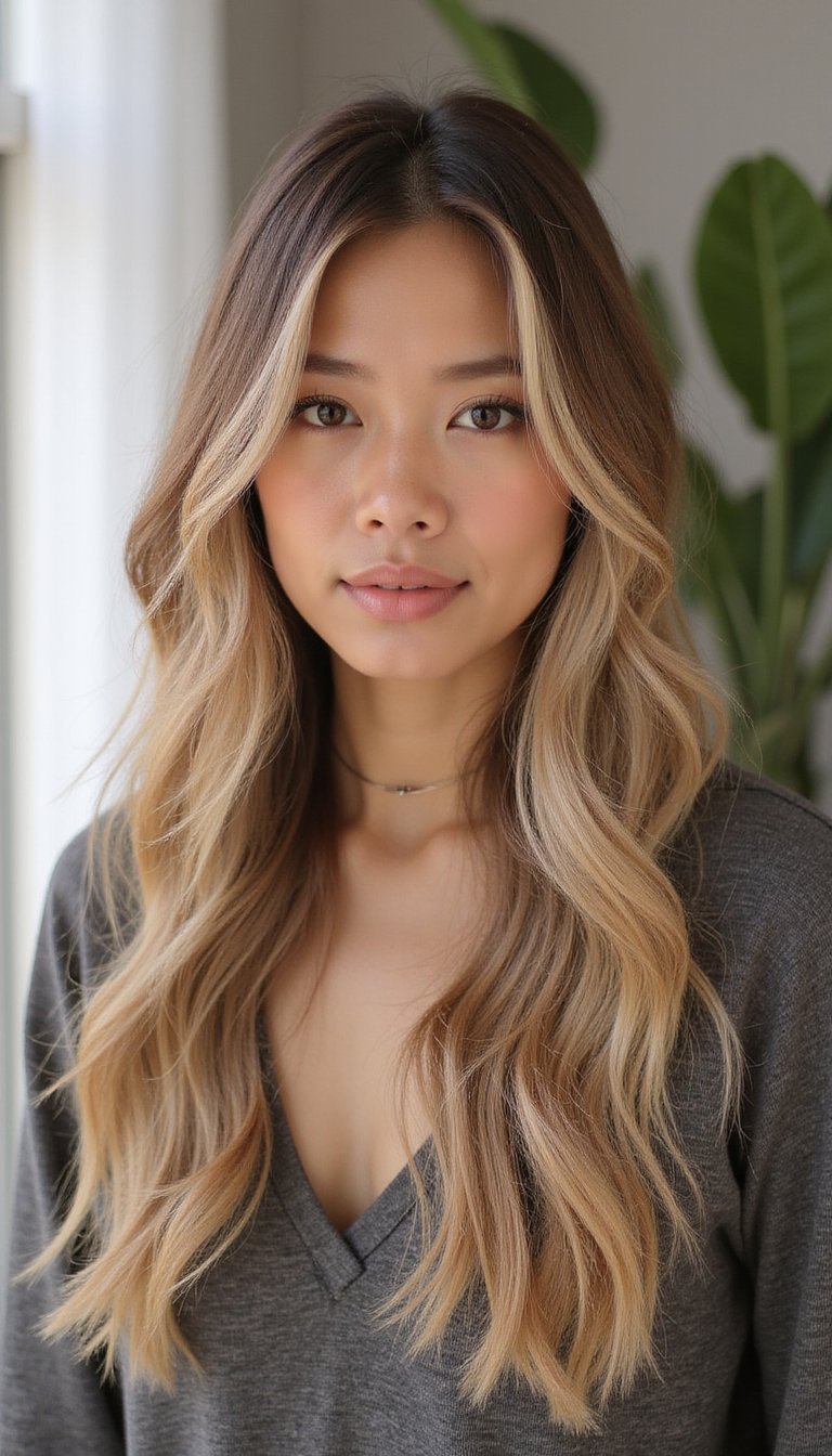 Long Layered Wolf Cut With Soft Waves