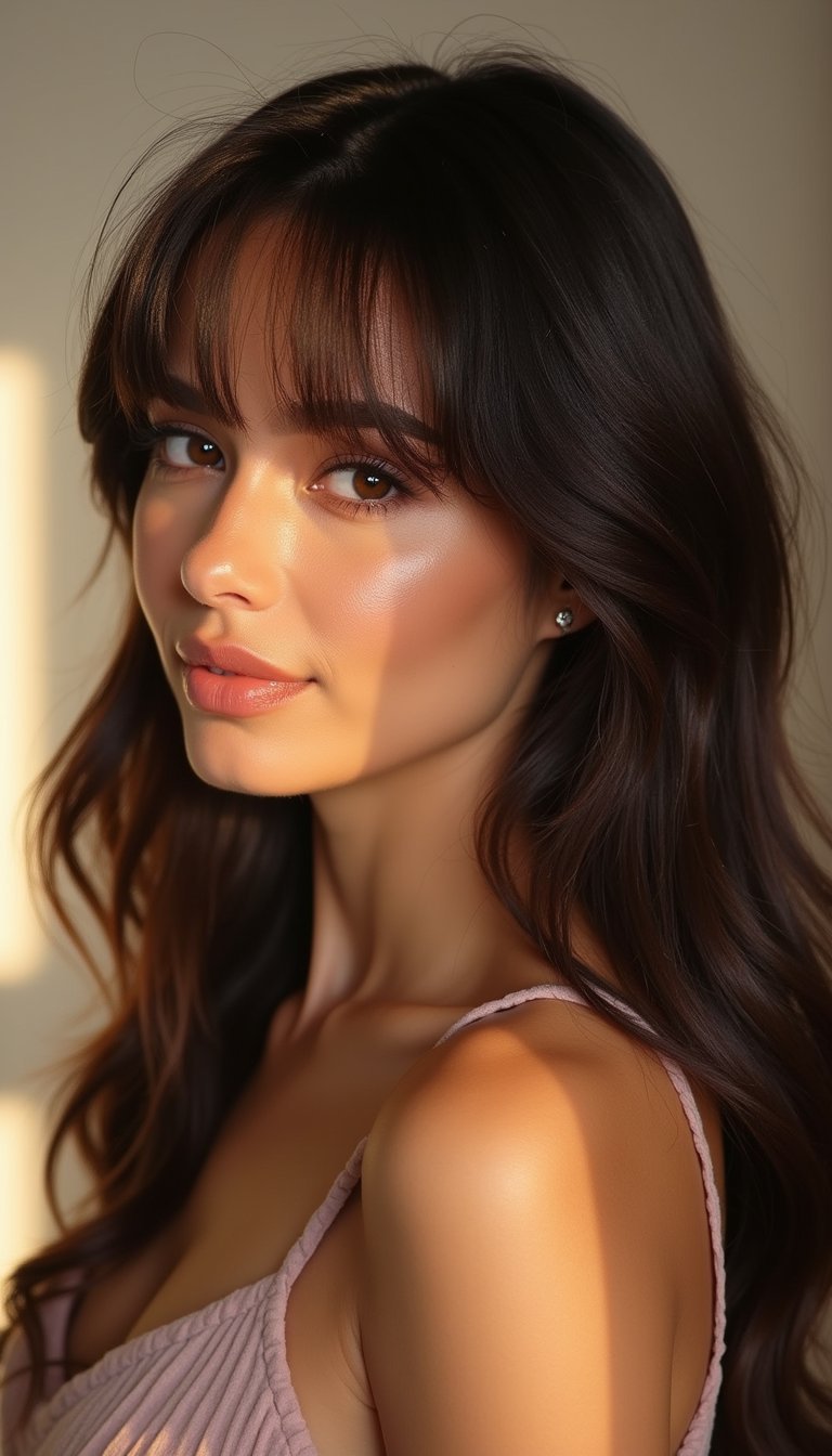 Side-Swept Wispy Bangs For Volume And Drama