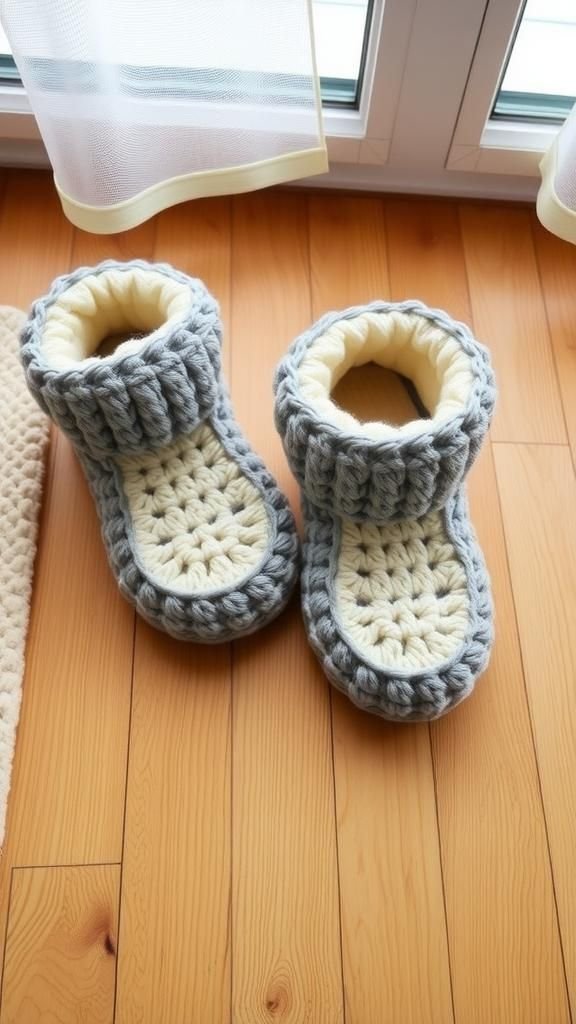 Cozy slipper socks with plush lining inside