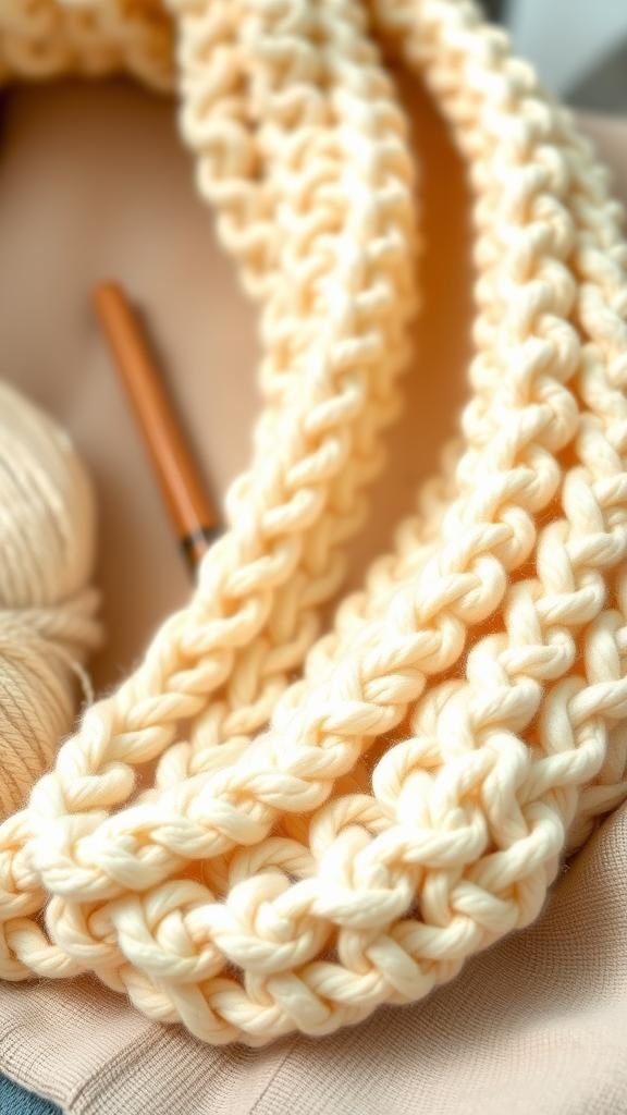 Oversized chunky cowl that feels like a hug