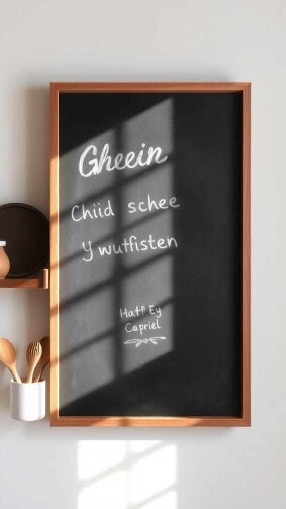 Chalkboard quote panel with soft-wipe finish