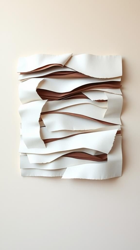 Paper relief topography in layered tones