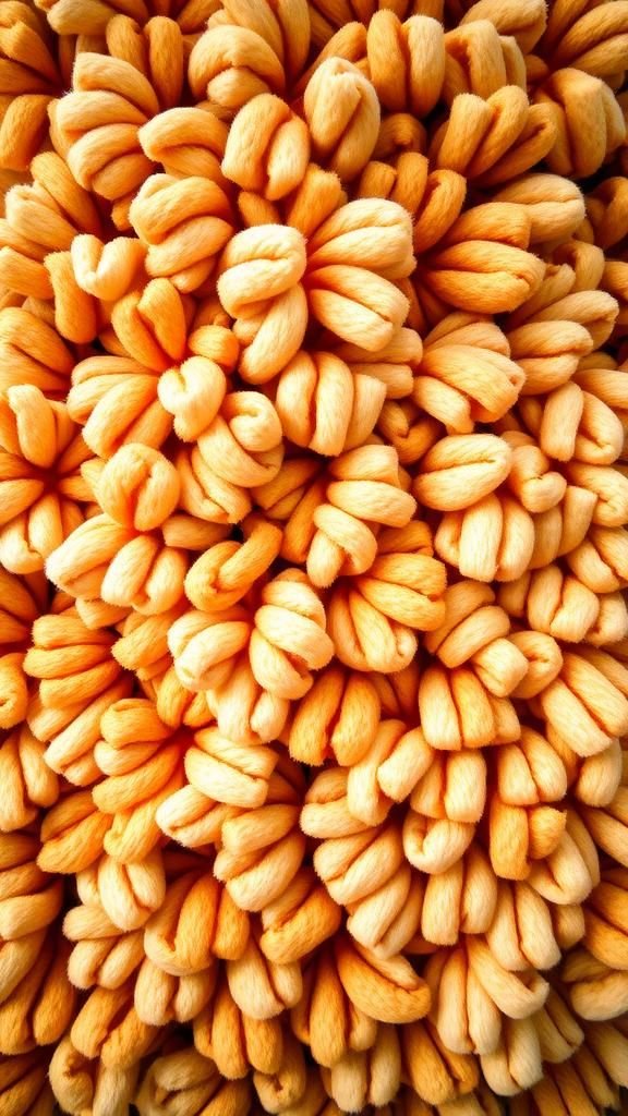 Tufted wall hanging with plush, shaggy loops