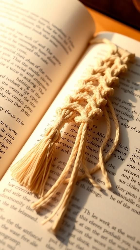 Handy macrame bookmark for bookish evenings