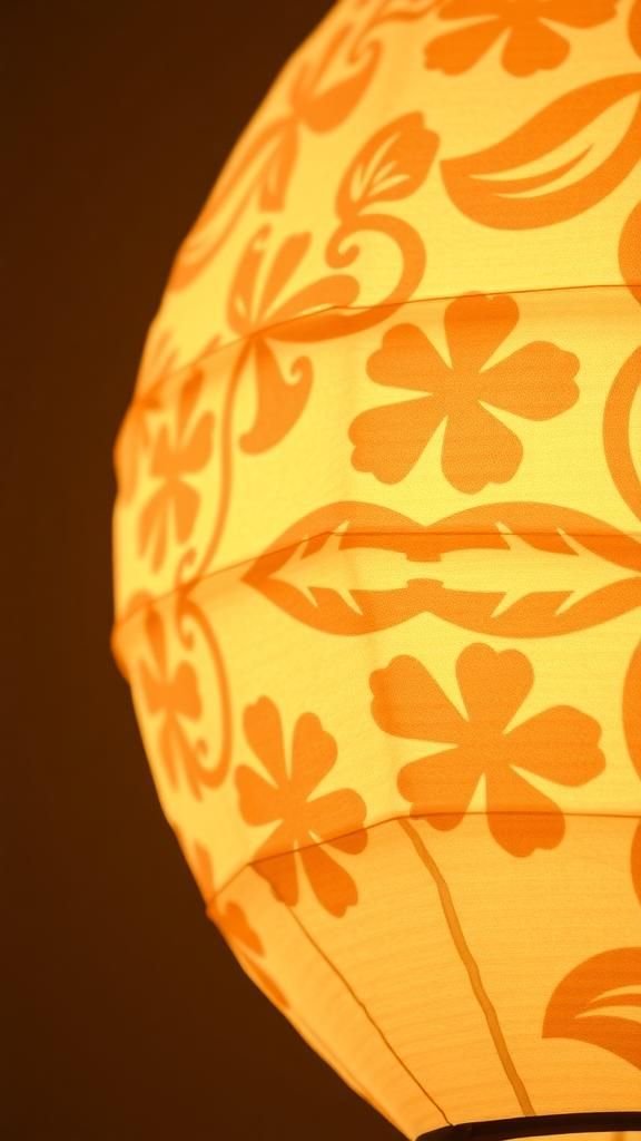 Lantern with embossed texture and raised pattern