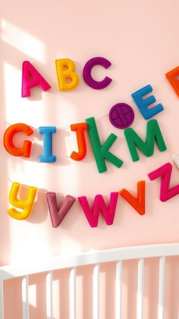 Alphabet garland for cheerful room décor
