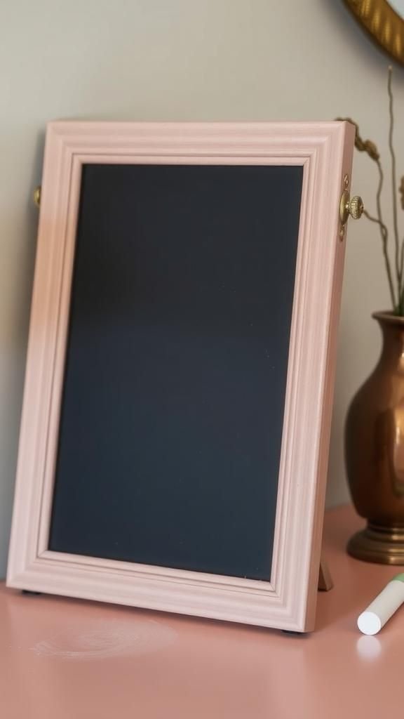Chalkboard signs in pastel frames for messages?