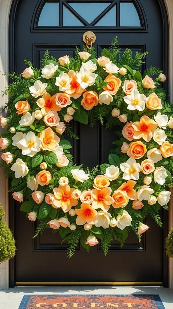 Oversized statement wreath for a bold spring welcome