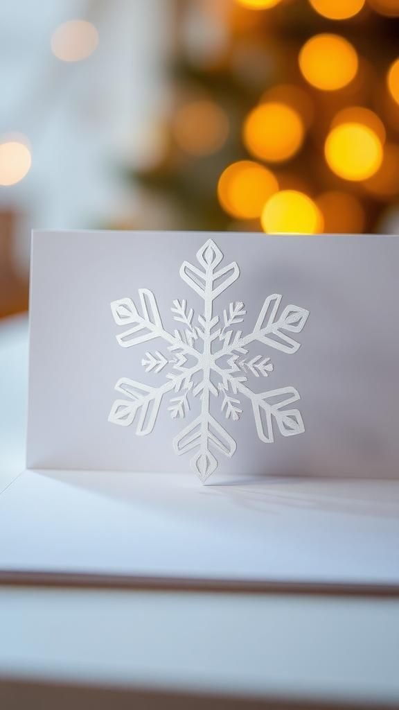 Pop-up card snowflake surprise inside element