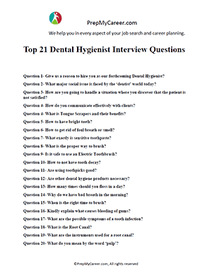 Dental Hygienist Interview Questions 1