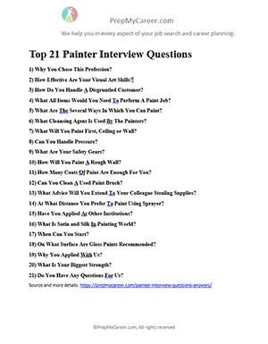 Painter Interview Questions