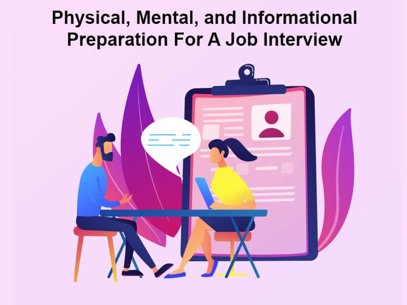 Physical Mental And Informational Preparation For A Job Interview