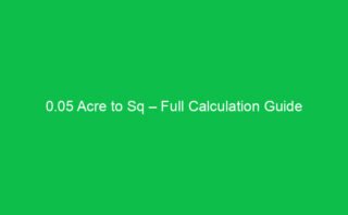 0.008 Acres to Sq – Answer with Formula